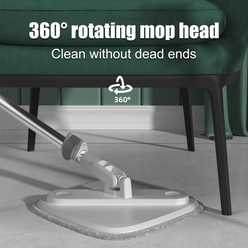 KZKR Spin Mop and Bucket System with Dual Compartment Mop Bucket & Thick Washable Microfiber Pads for Home Cleaning Household Items