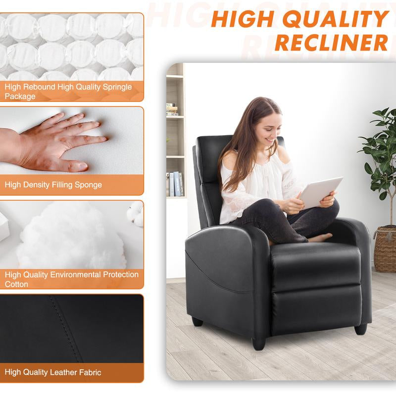 【Back to School】Sweetfurniture Massage Recliner Chair for Living Room, Massage Recliner Chair Theater Chairs Adjustable Modern Reclining Chair with Padded Seat Backrest