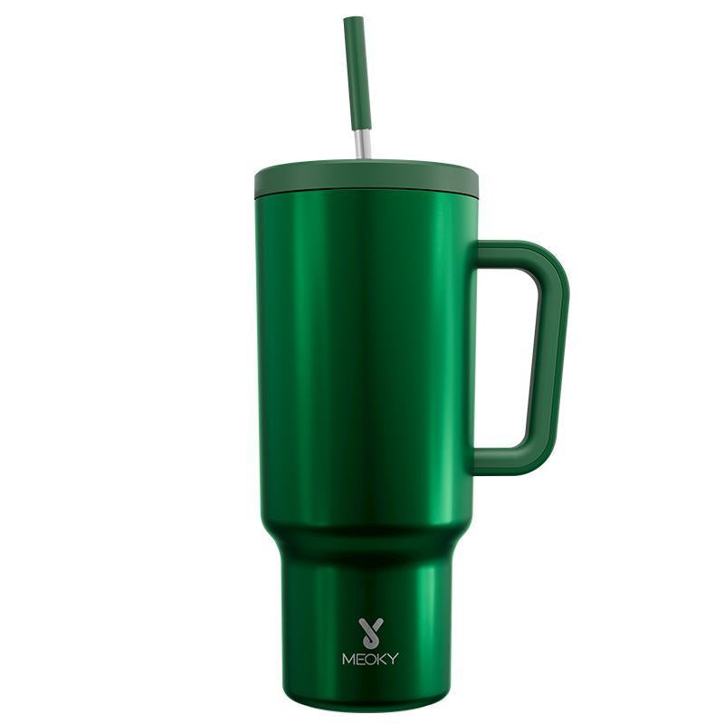 【Shipped from Usa】Meoky Reusable Food Grade Stainless Steel Cup for School, Outdoor, Office, Portable Leak-Proof Car Thermos Cup, Keeps Cold for 24 Hours, Valentine'S Day Gift (1182Ml)