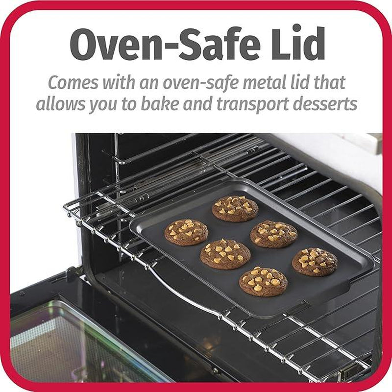 Goodcook Everyday 9" X 13" Nonstick Steel Oblong Cake Baking Pan with Metal Lid, Gray
