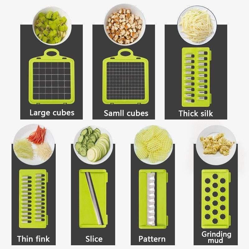 14 in 1 Multifunctional Food Chopper, Vegetable Chopper, Pro Onion Chopper, Kitchen Vegetable Slicer Dicer Cutter,