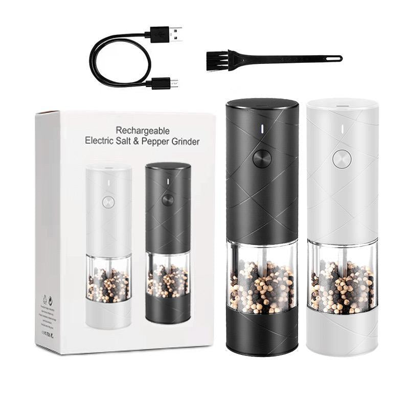 Electric Salt & Pepper Grinder Set, 1/2 Counts Battery Powered Household Seasoning Grinder, Portable Handheld Grinder for Kitchen(Without Battery), Gift
