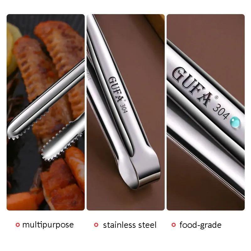 Grill Kitchen Tongs Stainless Steel Utensils