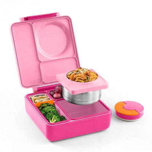 Omiebox Insulated Bento Lunch Box with Thermos and 3 Compartments - TTS, High Quality Stainless Steel, Leak-Proof, Easy to Clean - Sturdy, Set