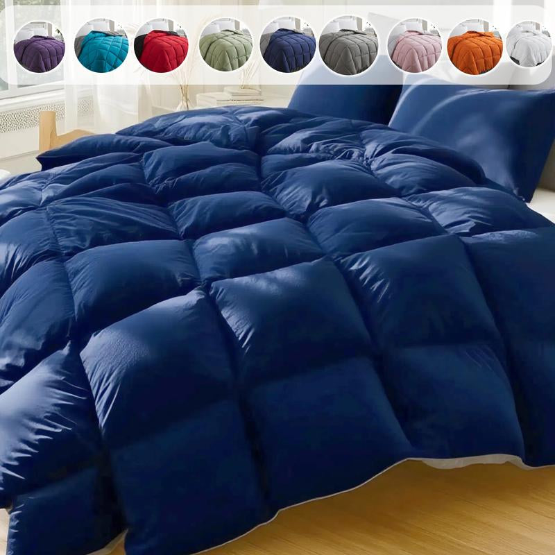 Cosybay down Alternative Comforter with 4 Corner Tabs All-Season Lightweight Reversible Duvet Insert Soft Fluffy Breathable Quilt Warm for Bedroom School High Quality Hotel Bedding Machine Washable Black Queen Size - Fathersdaygift