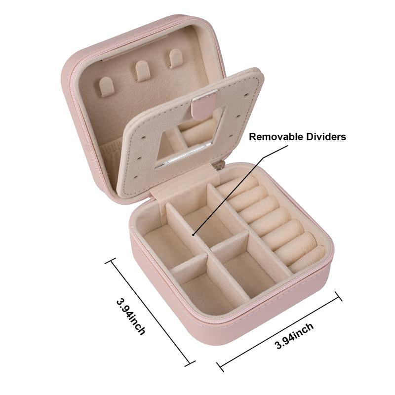 MEESOO Personalised Love Words Jewelry Box Birthday Gifts for Mom for Women Ring Holder Earring Storage Box Travel Jewelry Case