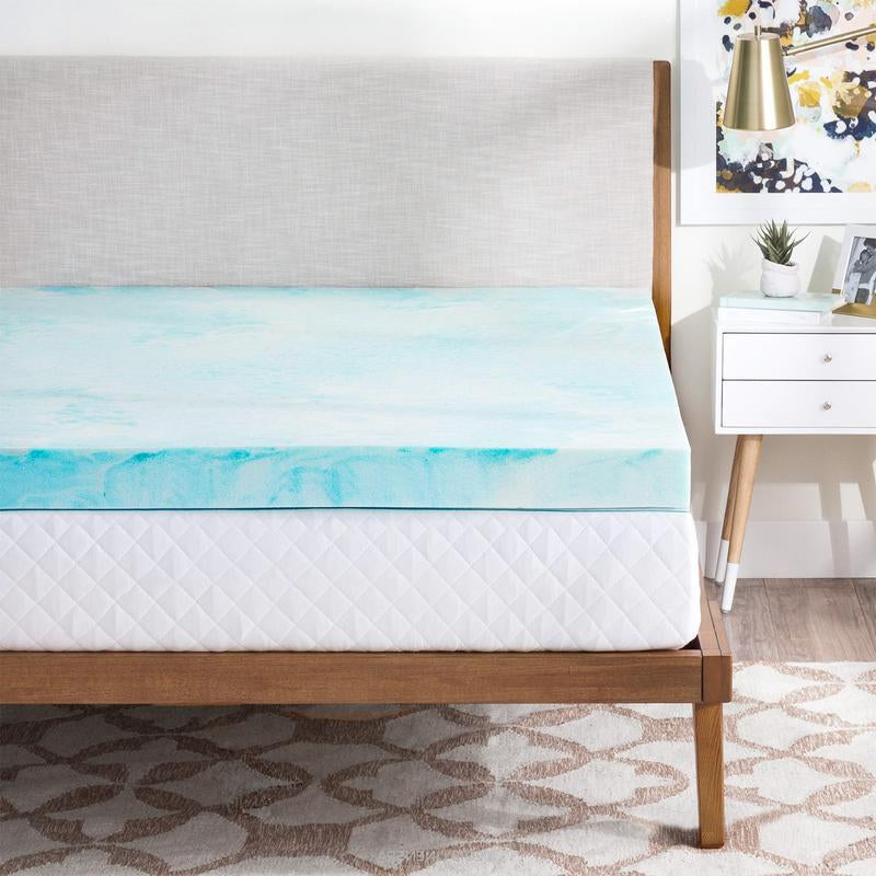 【Back to School】Sweet Furniture Memory Foam Bed Topper with Cooling Gel Swirl Infusion - Perfect Gift for a Cozy Sleep