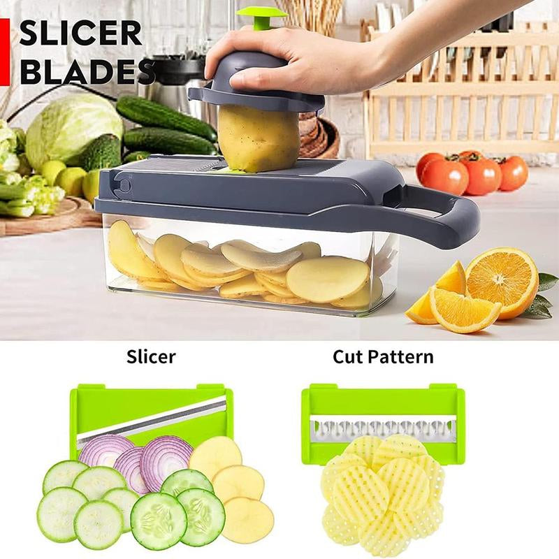 Plastic Multipurpose Chopper, Fruits & Vegetable Cutter, Grater Peeler Chipser for Kitchen, Durable Dicer Chopper for Summer, Candy Kitchen Accessories, Kitchen Gadgets, Shoestring Fries Chick Fil A