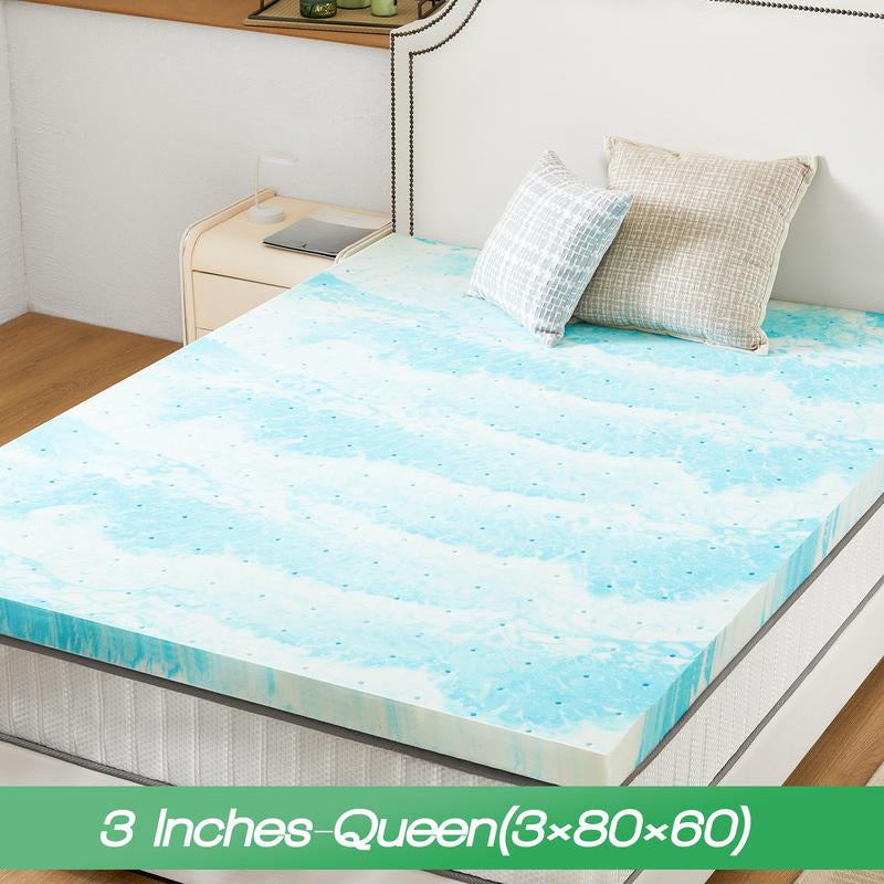 【Back to School】Sweet Furniture S - Mattress Topper Full Gel Memory Foam Mattress Topper
