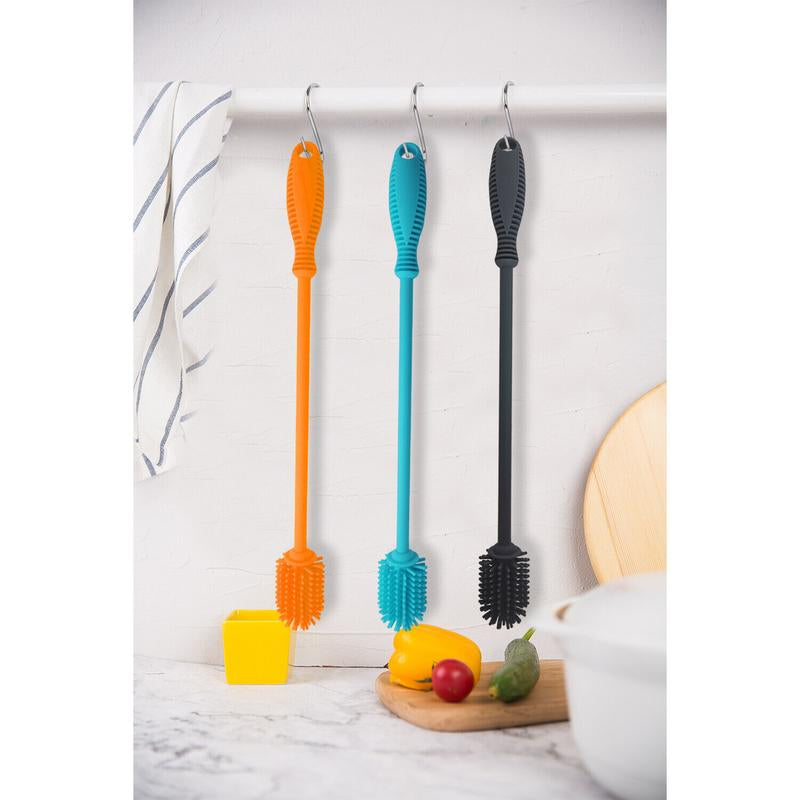 2 Pack Silicone Bottle Brush Cleaner Lab Cleaning Brush for Bottle - Blue Set Kitchen