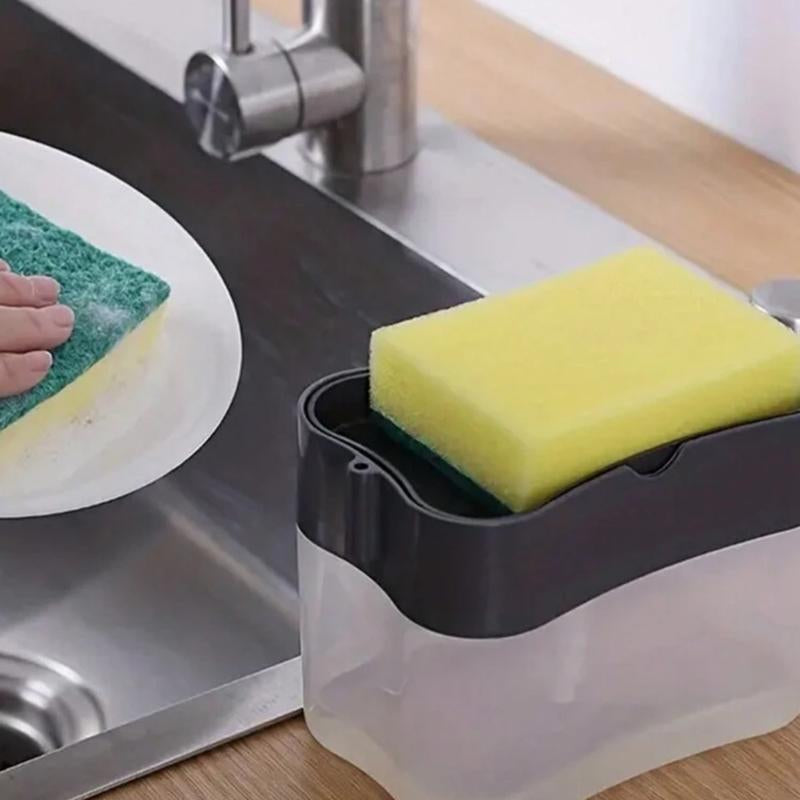 Dish Soap Dispenser and Sponge Holder for Kitchen Sink, Sponge Included, Household Brush Box Boxes