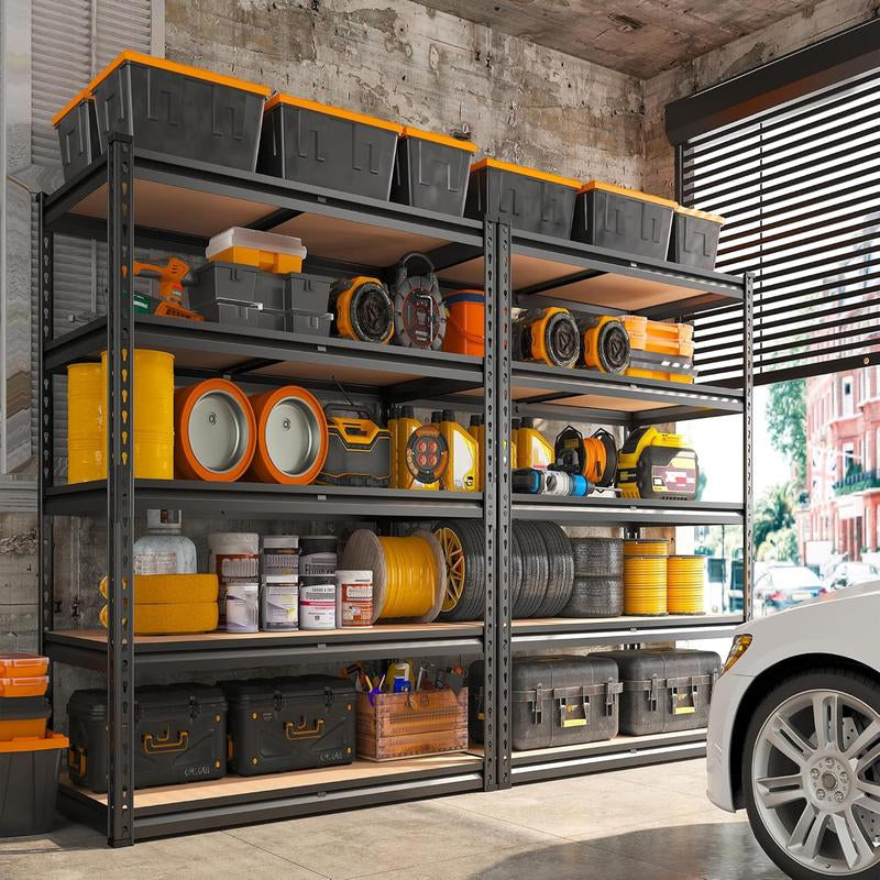 Raybee Furniture Garage Shelving Storage Shelves 5 Tier Metal Storage Shelving Unit Adjustable Garage Shelf Storage for Craft Warehouse Pantry Basement Kitchen Cabinet Organizers Organiser Racks