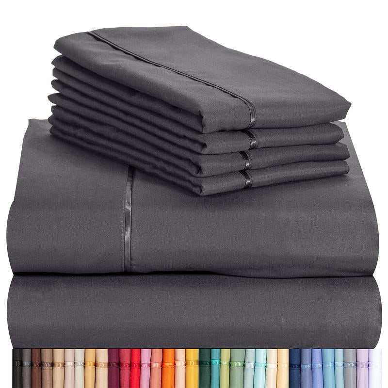 Luxclub 4 PC Sheet Set 18" Deep Pockets Eco Friendly Wrinkle Free Silky Soft Microfiber Hotel Bedding Comfortable Breathable