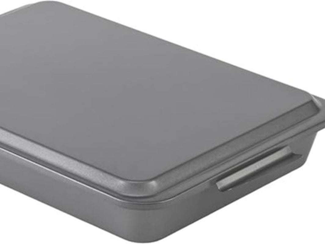 Goodcook Everyday 9" X 13" Nonstick Steel Oblong Cake Baking Pan with Metal Lid, Gray