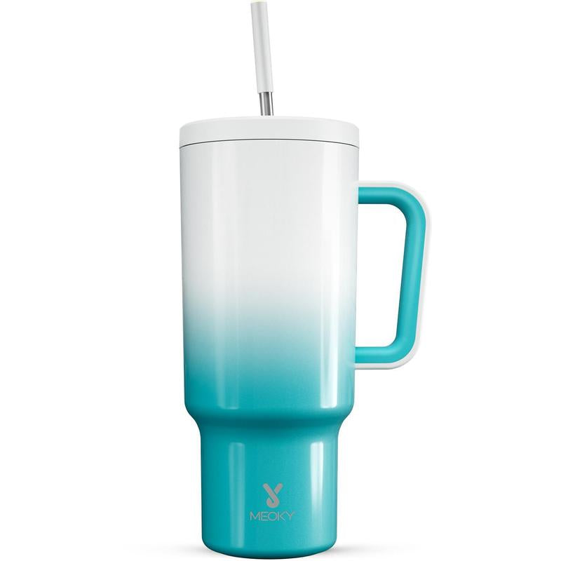 【Shipped from Usa】Meoky Reusable Food Grade Stainless Steel Cup for School, Outdoor, Office, Portable Leak-Proof Car Thermos Cup, Keeps Cold for 24 Hours, Valentine'S Day Gift (1182Ml)