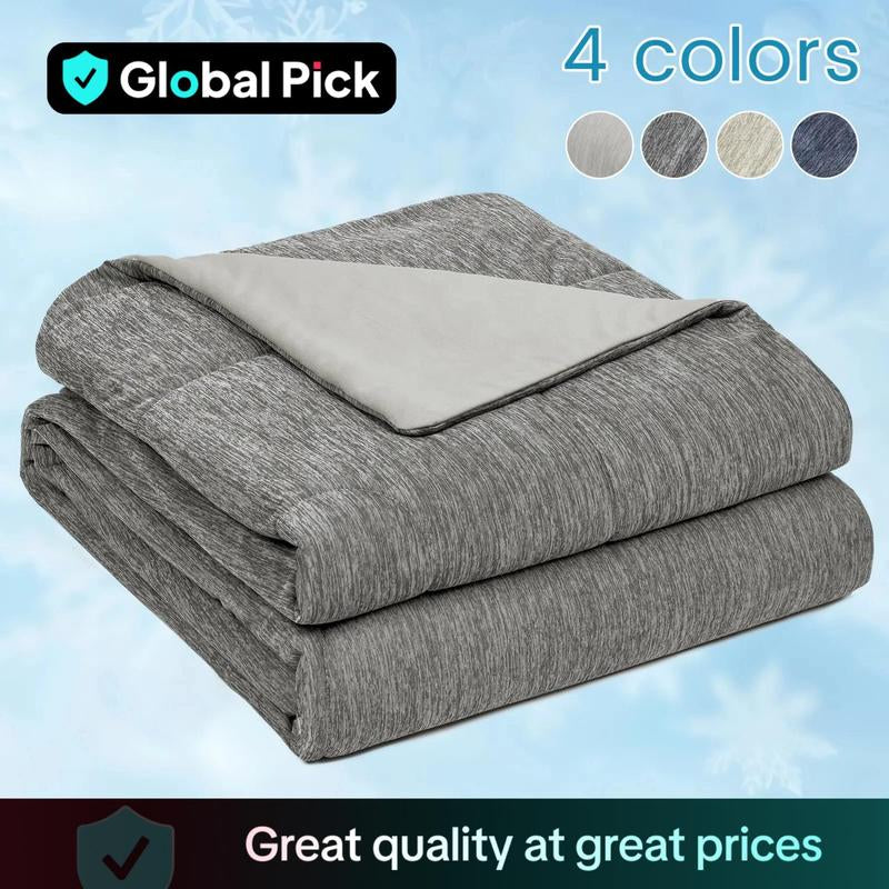 All Season Cooling Warm Blanket, 500Gsm Soft Cloud-Like Lightweight Breathable Skin-Friendly Summer Blanket, Reversible Cooling Blanket for Sleeping, Great Decor for Couch Bed Sofa Home Car, Mother'S Day Gifts, Bedroom Accessories, Fathers Day Gift