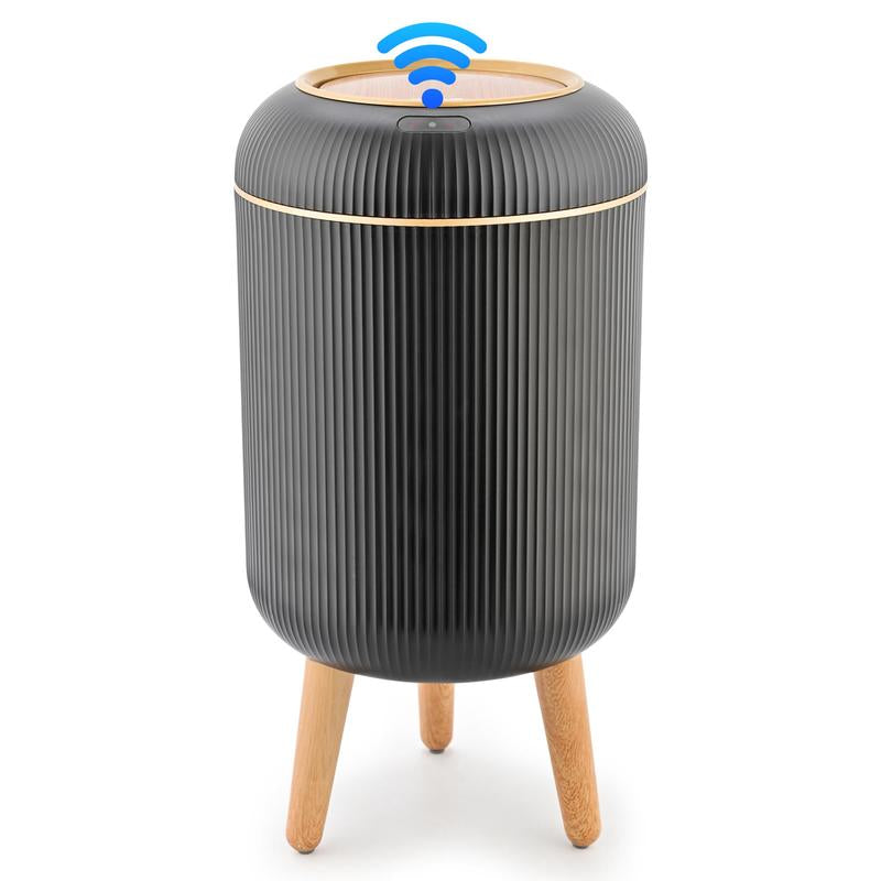 Pukomc Smart Induction Waterproof Trash Can for Bathroom, Bedroom, Office Nordic Style, Household Items Saving Space Motion Sensor Multifunctional Home Goods Environmentally Friendly Automatic