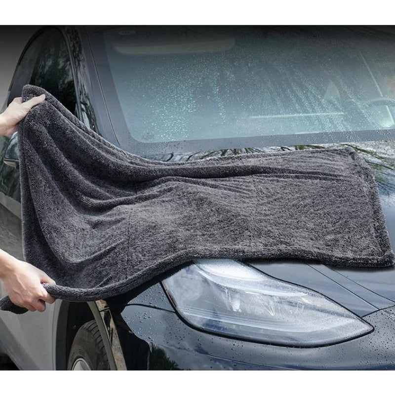 High-Quality Braided Car Wash Towel - 1200 GSM, 36"X24", Superior Microfiber, Double Twisted Pile, Dual-Sided, Ultra Soft, Quick-Dry, Reusable