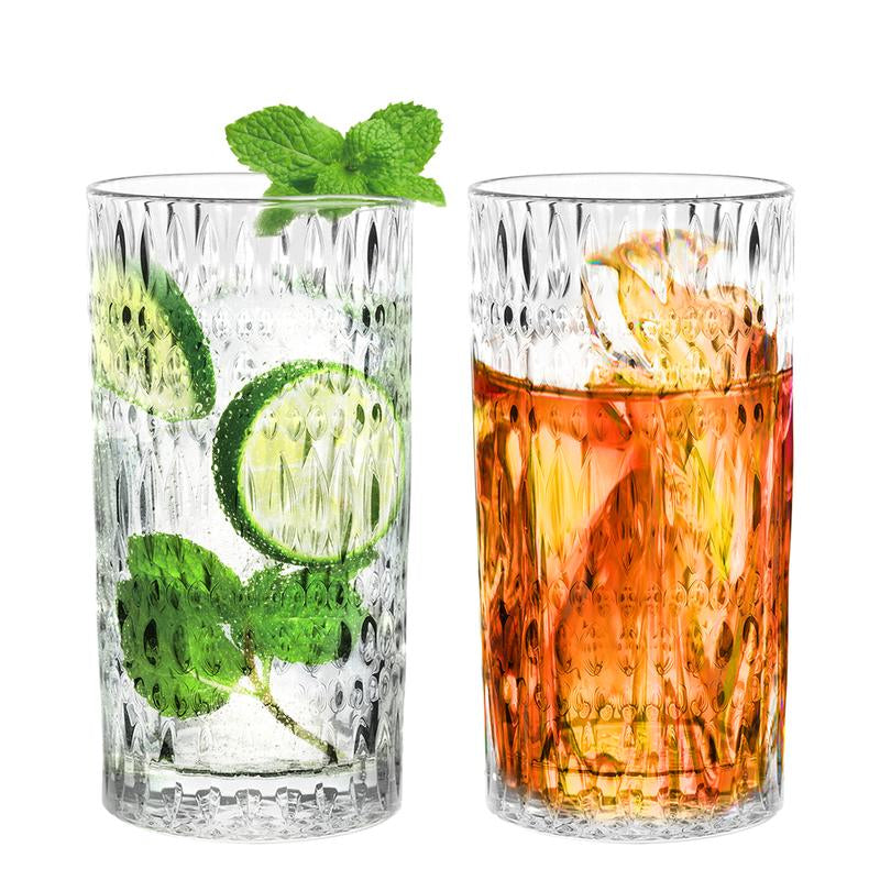 2 Packs 20Oz Glass Tumblers Set with Lids and Glass Straws Drinkware, Ice Coffee Cups, Bottles, Cup and Mug for Juices and Milk, Holiday Gifts