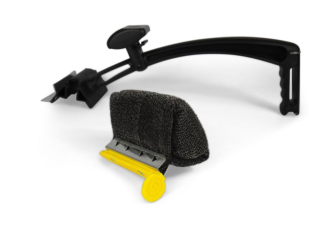 BBQ Daddy Flextexture Grill Brush - Bristleless, Steel Scraper, Heat-Resistant Mesh, Handy Bottle Opener Barbecue Utensils Stainless