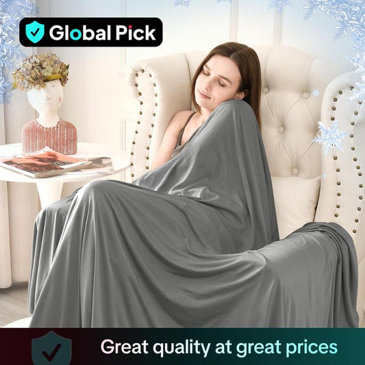 Summer Cooling Blanket, 1 Count Cold Air Conditioning Nylon Blanket, Lightweight Breathable Soft Cooling Smooth Blankets for Sleeping, Cozy Room Accessories, Mother'S Day Gifts, Machine Washable Blanket, Soft Fleece Blanket, Cozy Throw Blanket