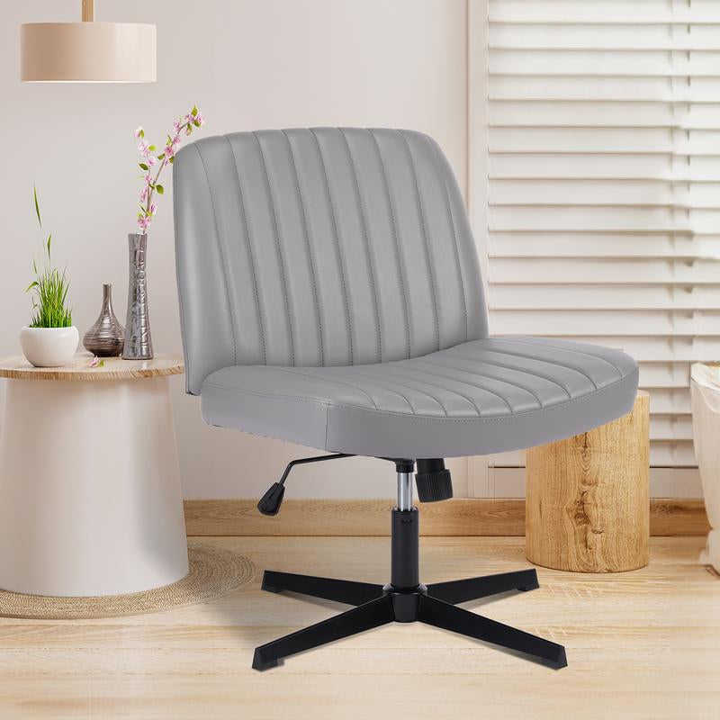 【Star Furniture】Height Adjustable Criss Cross Chair with No Wheels / with Wheels- Office Wide Swivel Home Office Desk Chairs Reading Chair