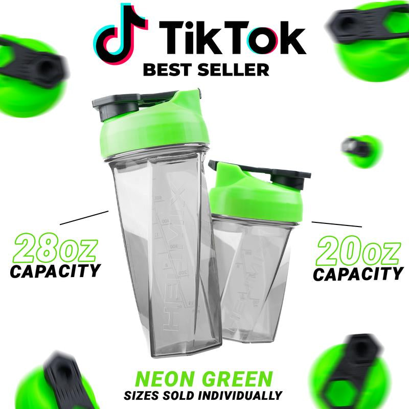HELIMIX Blender Shaker Bottle Made in USA No Whisk Ball Needed