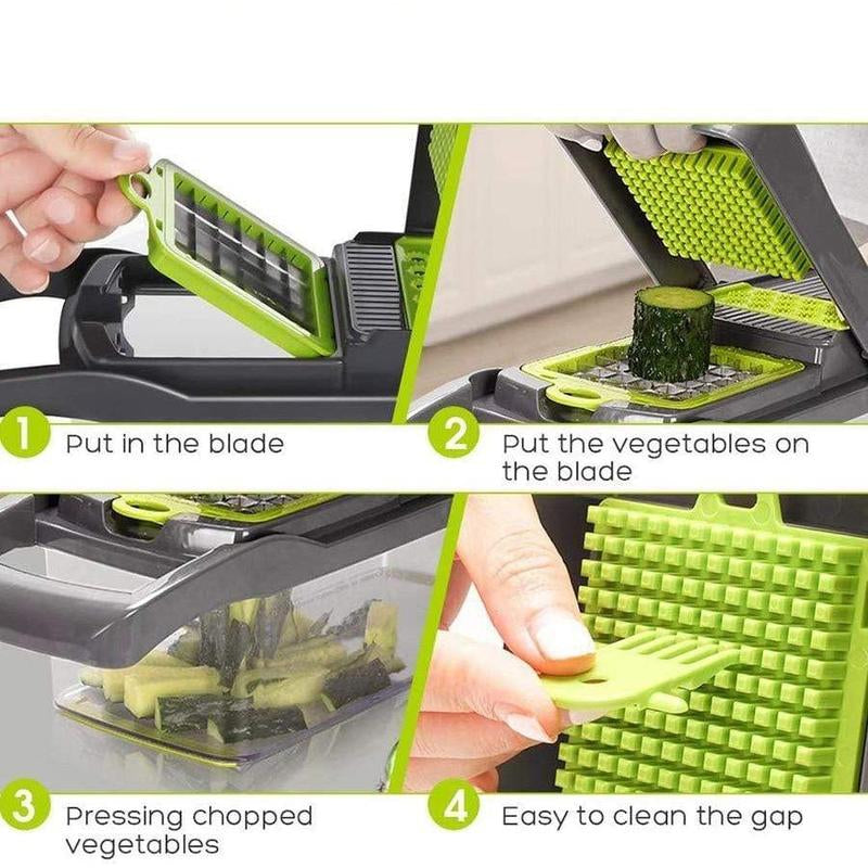 14 in 1 Multifunctional Food Chopper, Vegetable Chopper, Pro Onion Chopper, Kitchen Vegetable Slicer Dicer Cutter,