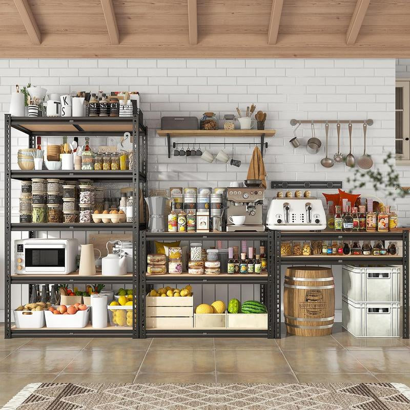 Raybee Furniture Garage Shelving Storage Shelves 5 Tier Metal Storage Shelving Unit Adjustable Garage Shelf Storage for Craft Warehouse Pantry Basement Kitchen Cabinet Organizers Organiser Racks