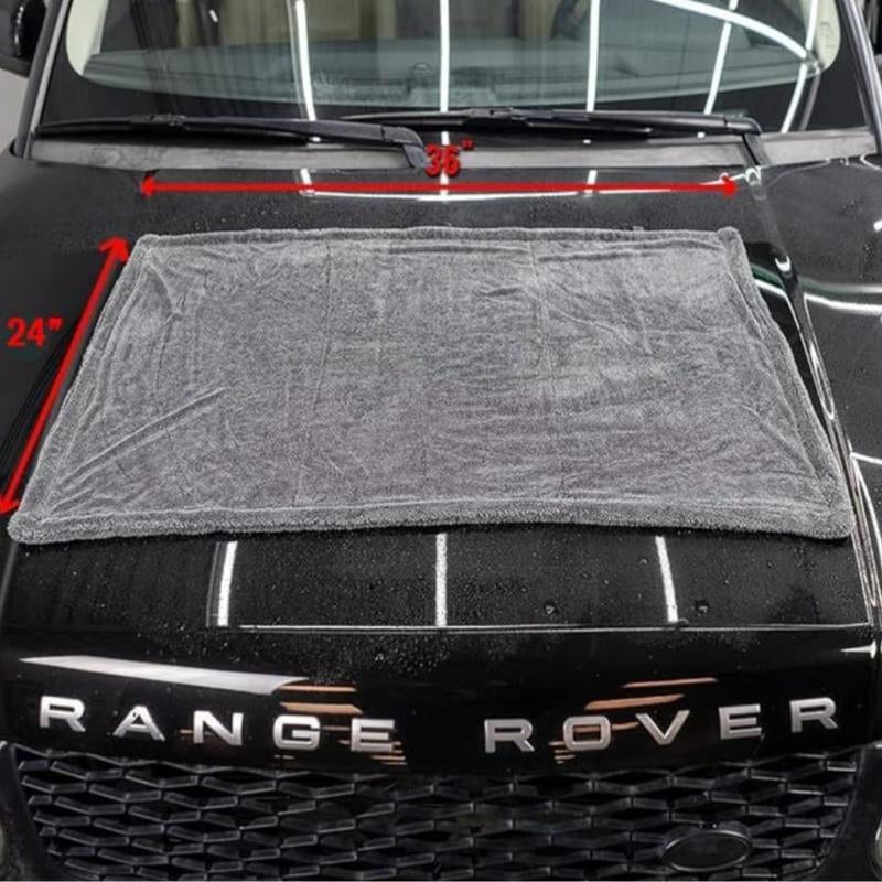 High-Quality Braided Car Wash Towel - 1200 GSM, 36"X24", Superior Microfiber, Double Twisted Pile, Dual-Sided, Ultra Soft, Quick-Dry, Reusable