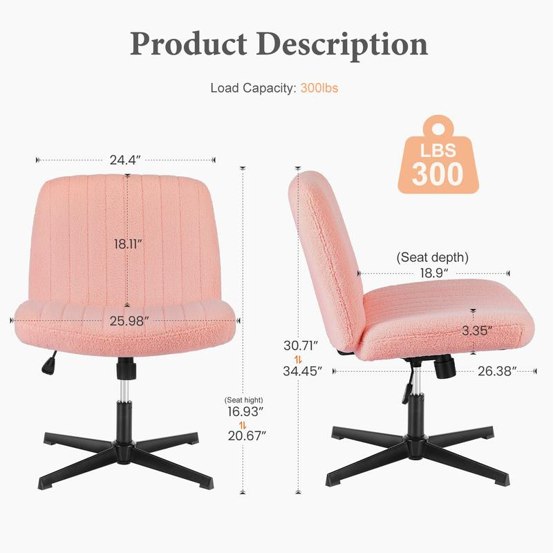【Star Furniture】Height Adjustable Criss Cross Chair with No Wheels / with Wheels- Office Wide Swivel Home Office Desk Chairs Reading Chair