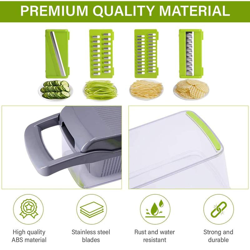 12 in 1 Manual Vegetable Chopper Kitchen Gadgets Food Chopper Vegetable Slicer
