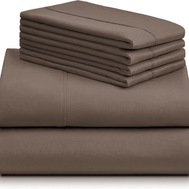 Luxclub 4 PC Sheet Set 18" Deep Pockets Eco Friendly Wrinkle Free Silky Soft Microfiber Hotel Bedding Comfortable Breathable