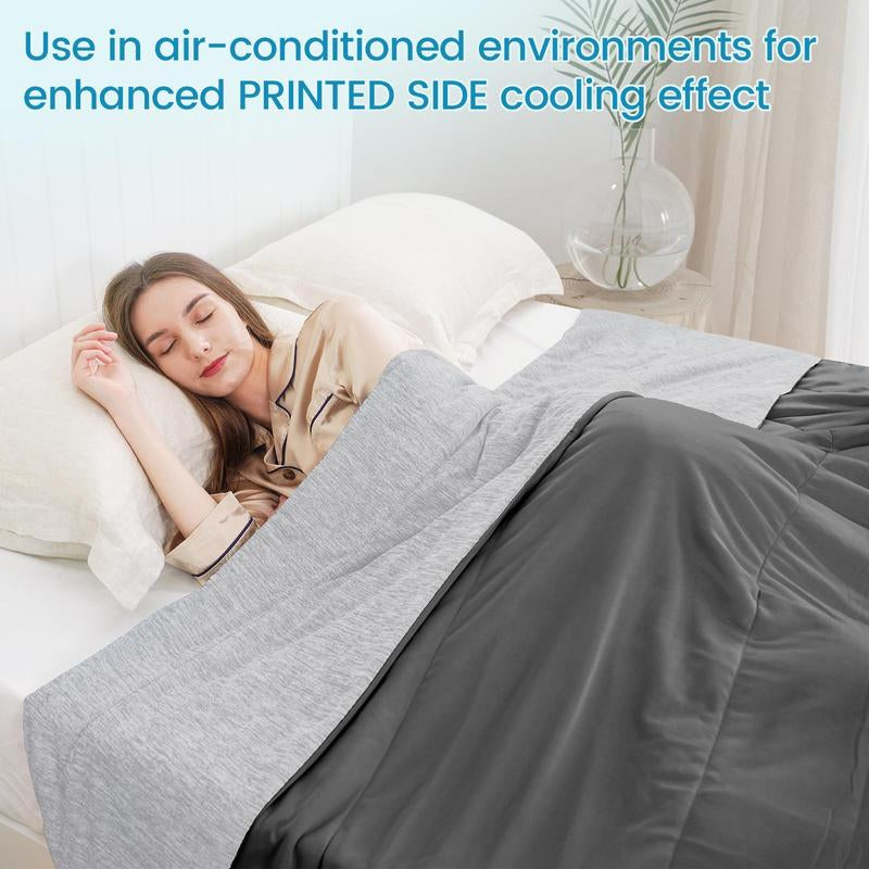 All Season Cooling Warm Blanket, 500Gsm Soft Cloud-Like Lightweight Breathable Skin-Friendly Summer Blanket, Reversible Cooling Blanket for Sleeping, Great Decor for Couch Bed Sofa Home Car, Mother'S Day Gifts, Bedroom Accessories, Fathers Day Gift