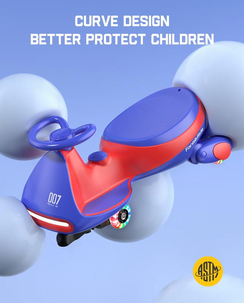 Fanttikride N7 Electric Wiggle Car with Pedal, Ride on Toy, Tiktokshopbacktoschool