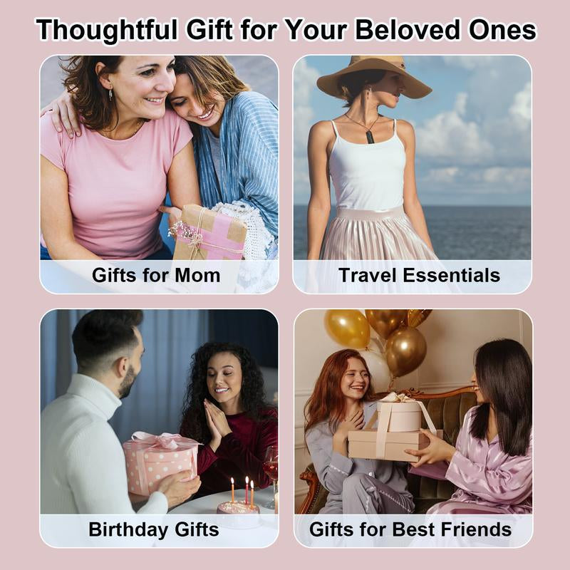 MEESOO Personalised Love Words Jewelry Box Birthday Gifts for Mom for Women Ring Holder Earring Storage Box Travel Jewelry Case